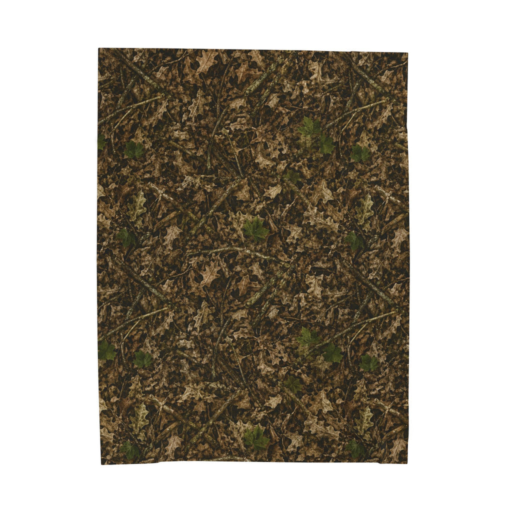 Camouflage Velveteen Plush Blanket | Woodland Camo Soft Blanket
