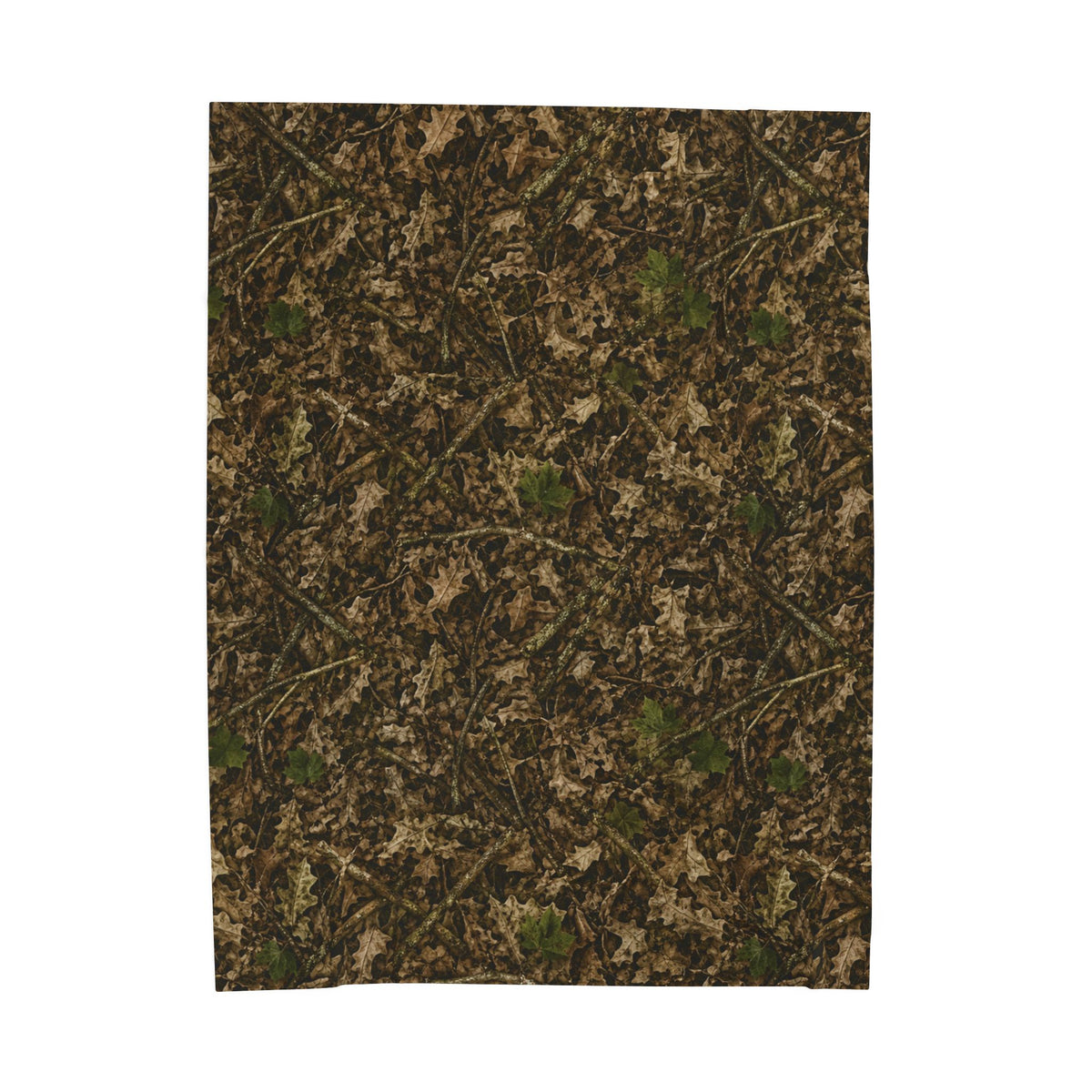 Camouflage Velveteen Plush Blanket | Woodland Camo Soft Blanket
