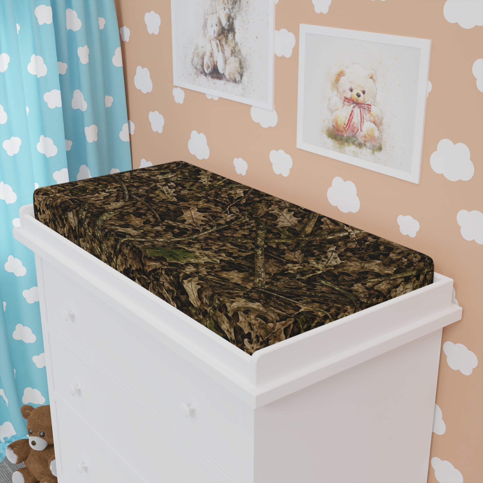 Camouflage Baby Changing Pad Cover | Camo Infant Changing Table Accessories for Hunting Themed Nursery and Outdoorsy Families