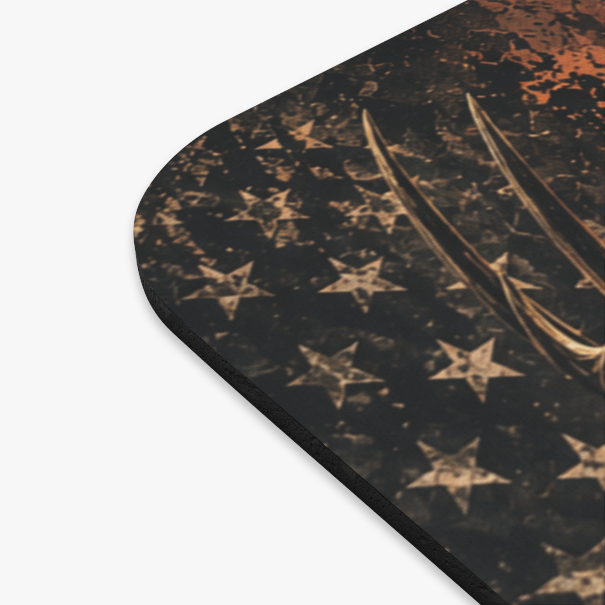 Patriotic Bow Hunting Mouse Pad | Rustic Deer & American Flag Desk Mat for Hunters