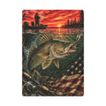 Walleye Fishing Playing Cards | Fisherman Poker/Euchre Gift | Outdoor and Patriotic American Flag Card Deck