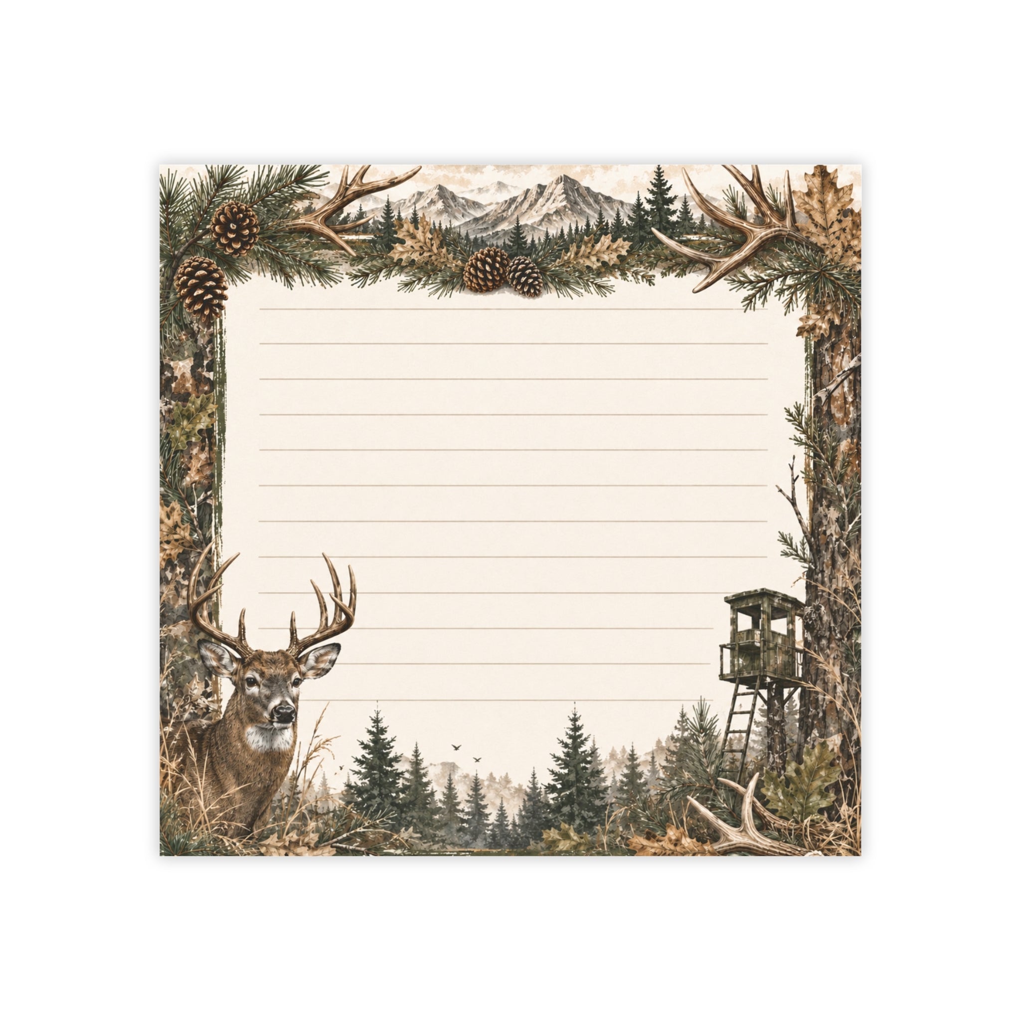 Deer Hunting Theme Post-it® Note Pads | Camo Sticky Notes For Outdoorsmen