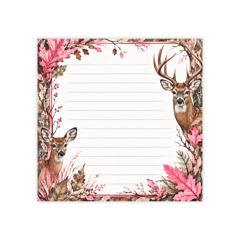 Ladies Hunting Theme Post-it® Note Pads | Pink Camo Sticky Notes For Outdoorswomen