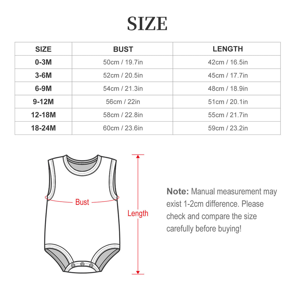 200gsm Baby Sleeveless Romper(All-Over Printing)
