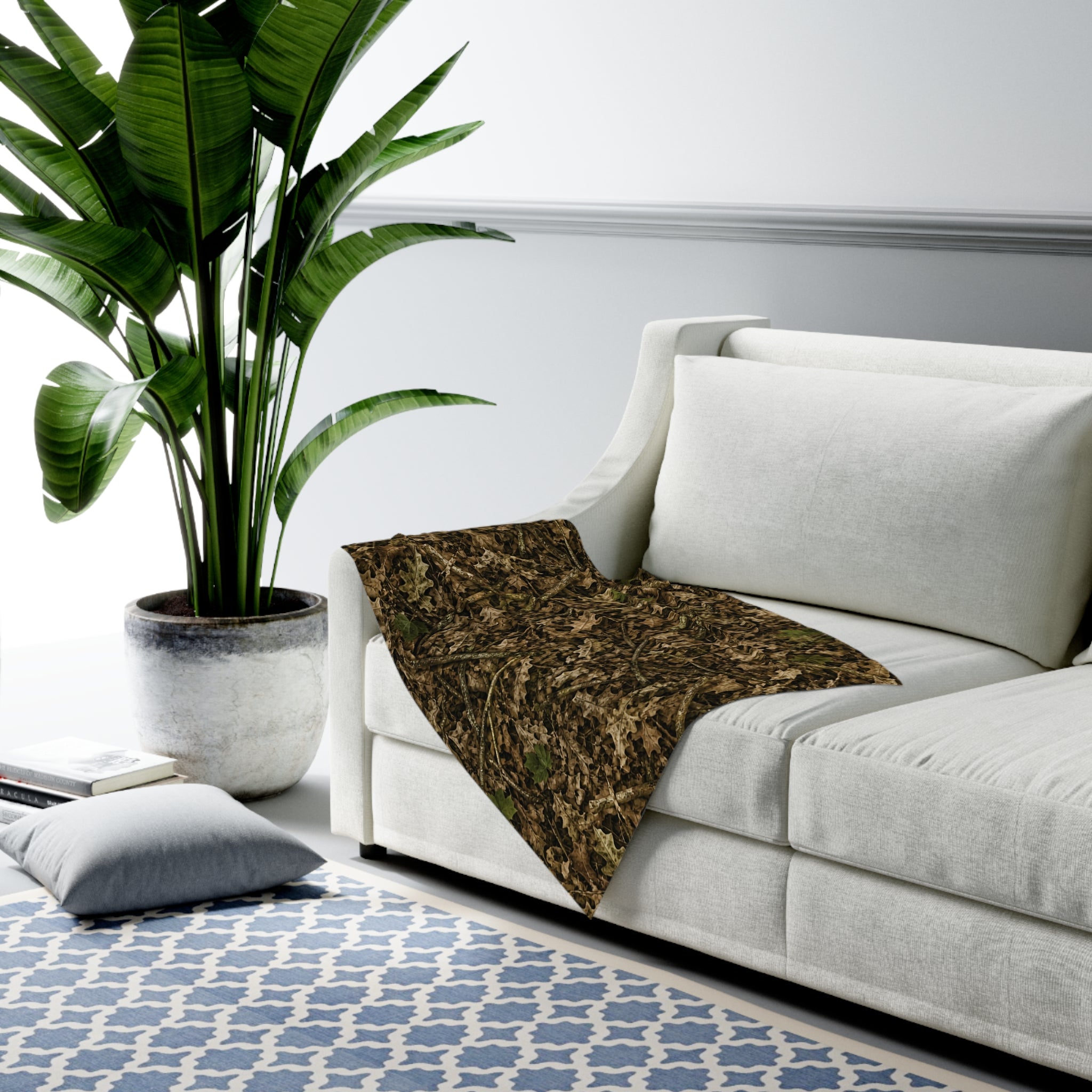 Camouflage Baby Swaddle Blanket | Camo Hunting Themed Nursery Decor for Outdoorsy Infant