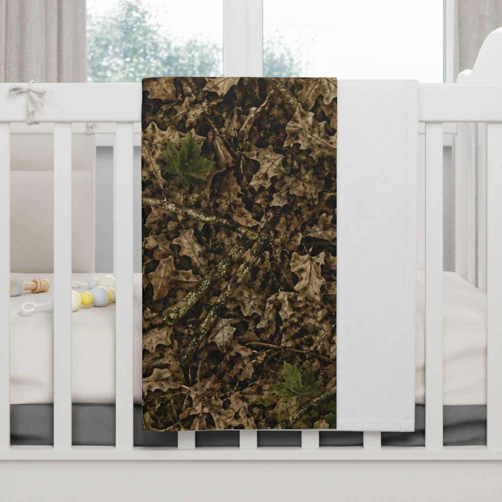 Camouflage Soft, Thin Fleece Baby Blanket | Camo Hunting Nursery Decor for Outdoorsy Families | Cozy Newborn, Infant & Toddler Throw