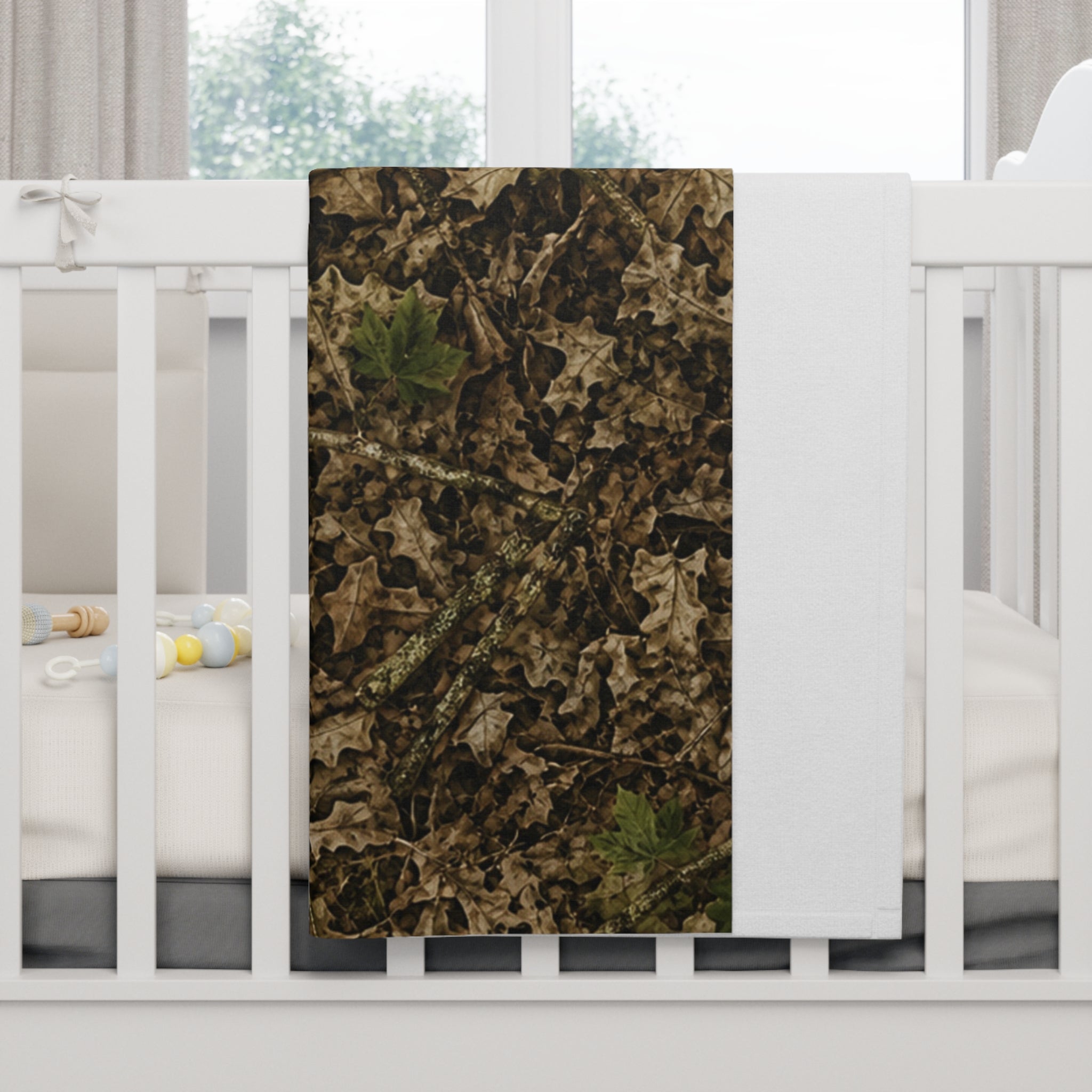 Camouflage Soft, Thin Fleece Baby Blanket | Camo Hunting Nursery Decor for Outdoorsy Families | Cozy Newborn, Infant & Toddler Throw