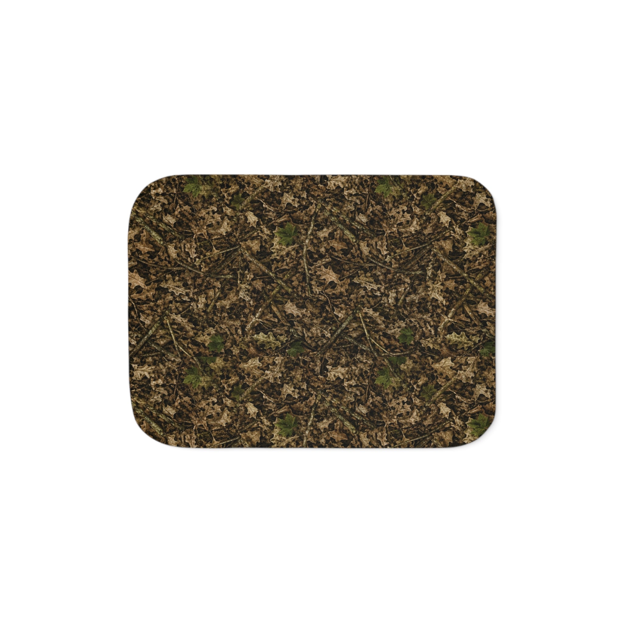Camouflage Sherpa Fleece Blanket | Camo Hunting Themed Nursery, Cabin, and Camping Decor for Outdoor Families