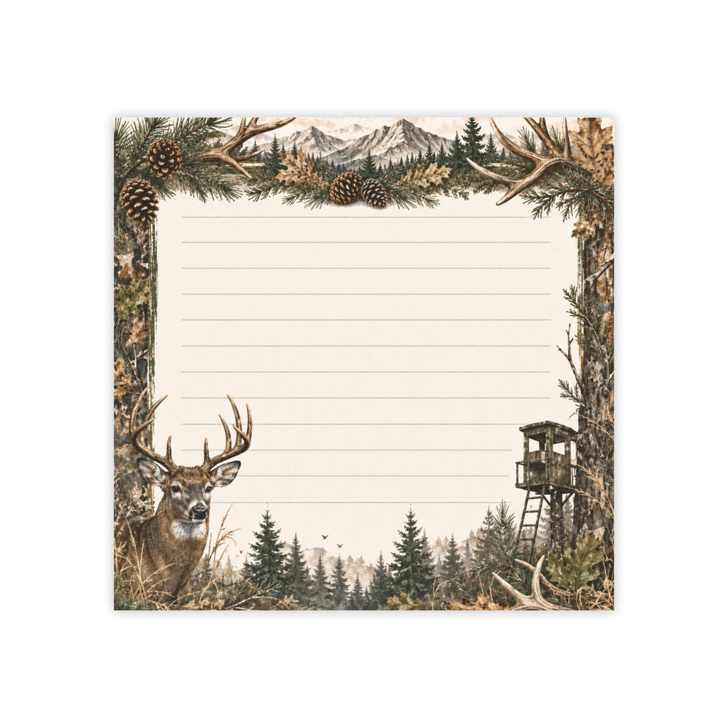 Deer Hunting Theme Post-it® Note Pads | Camo Sticky Notes For Outdoorsmen
