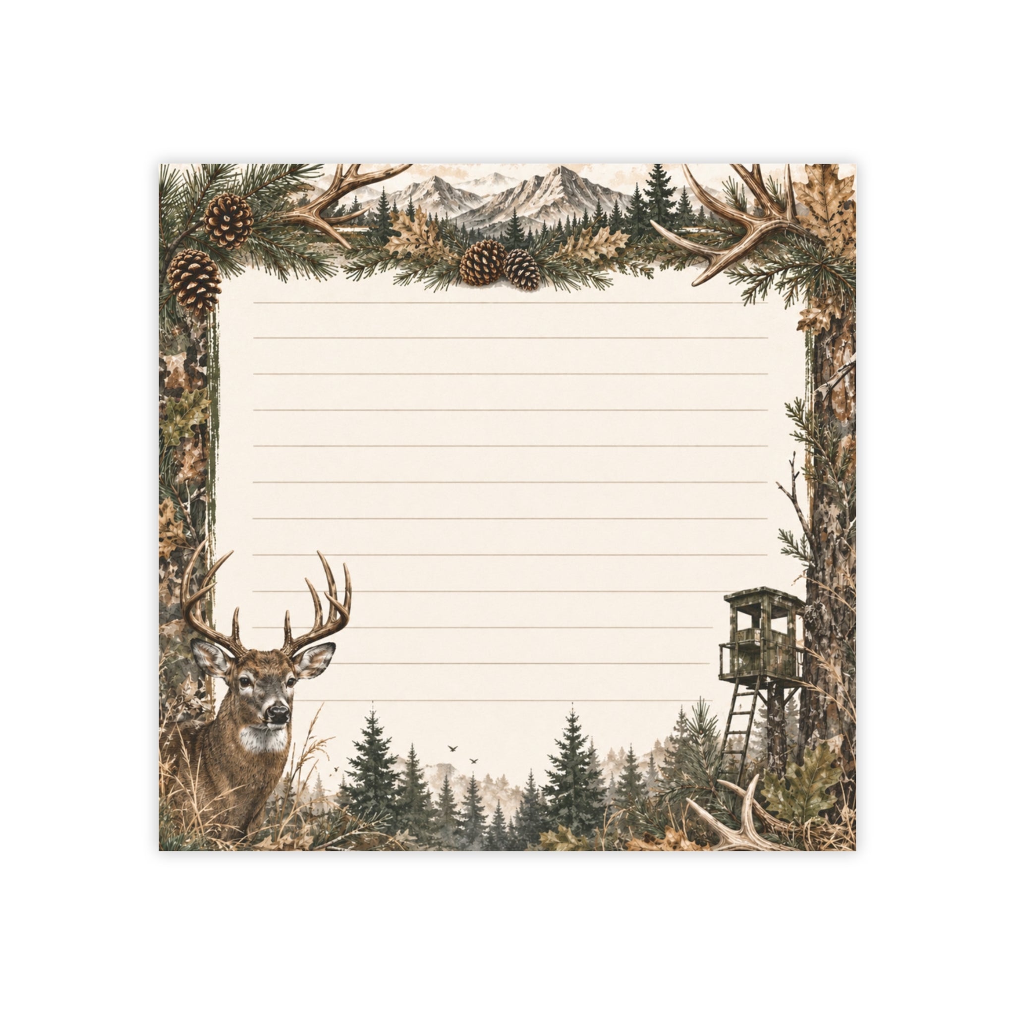 Deer Hunting Theme Post-it® Note Pads | Camo Sticky Notes For Outdoorsmen
