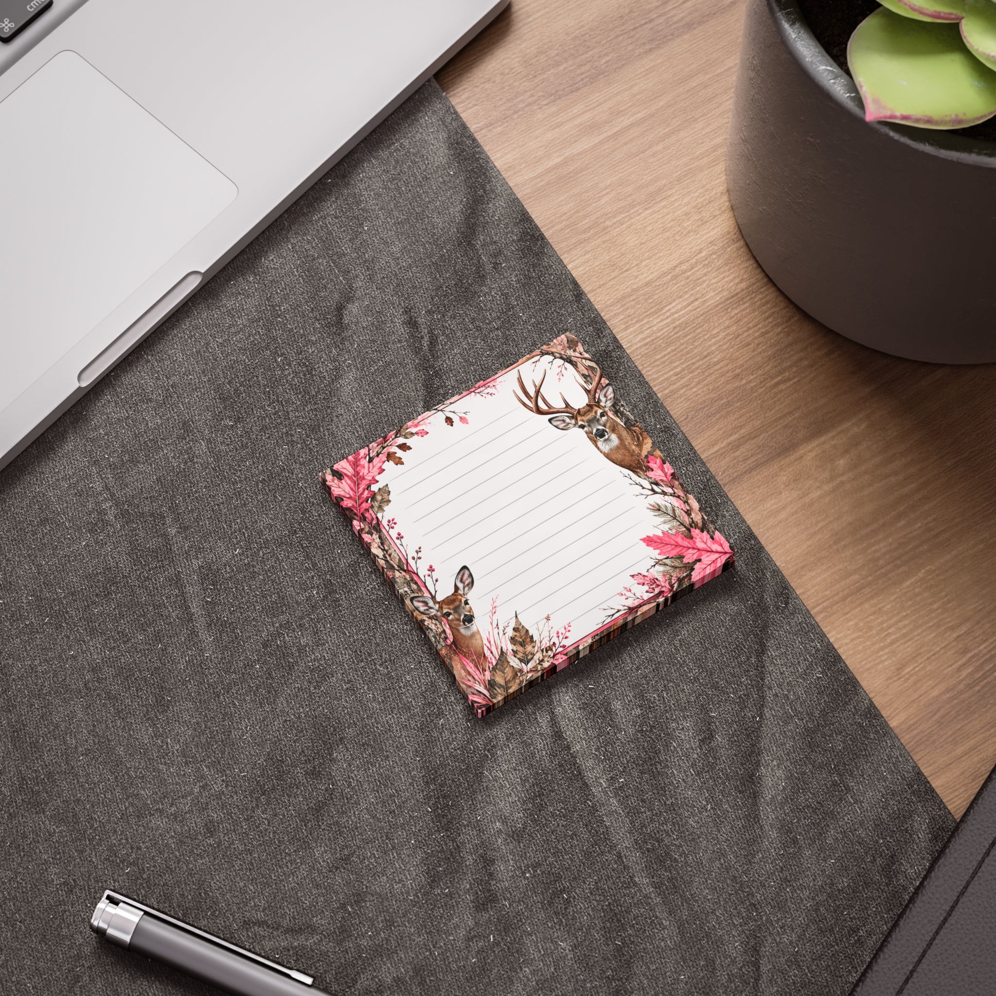 Ladies Hunting Theme Post-it® Note Pads | Pink Camo Sticky Notes For Outdoorswomen