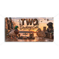 Two Ducking Cute Second Birthday Banner l Duck Hunting Themed Vinyl Tapestry for Outdoorsy Toddler's 2nd Birthday