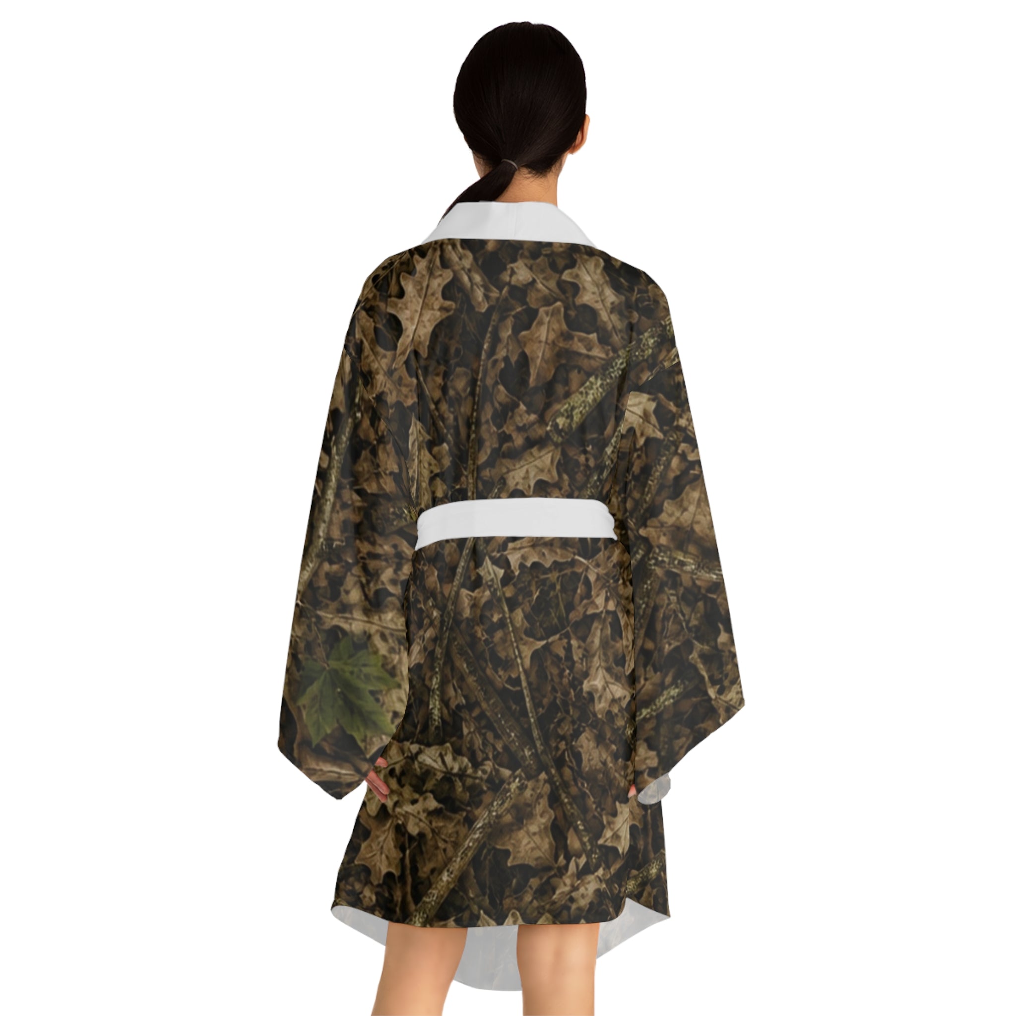 Long Sleeve Camo Kimono Robe | Cozy Camouflage Hunting Themed Women's Robe