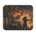 Patriotic Bow Hunting Mouse Pad | Rustic Deer & American Flag Desk Mat for Hunters
