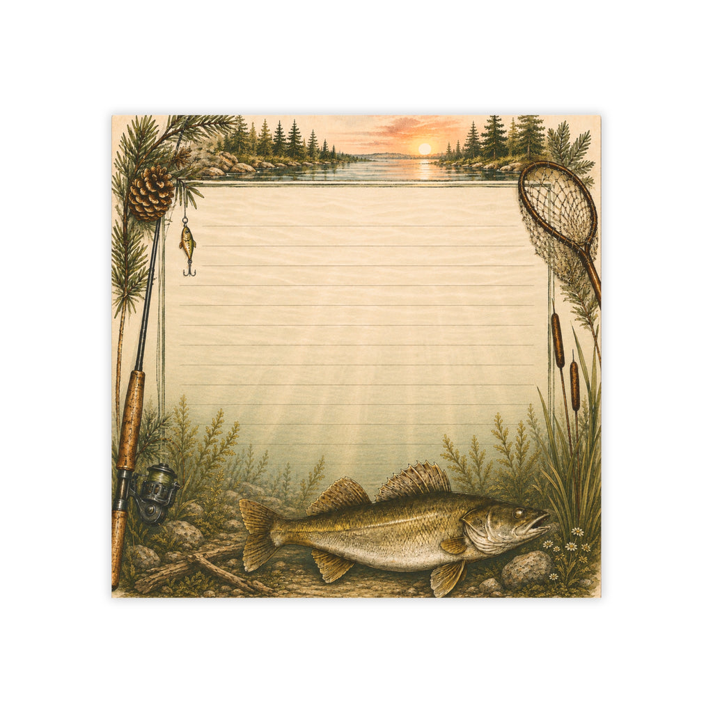 Walleye Fishing Sticky Notes | Outdoorsmen and Outdoorswomen Post-it® Note Pads Gift