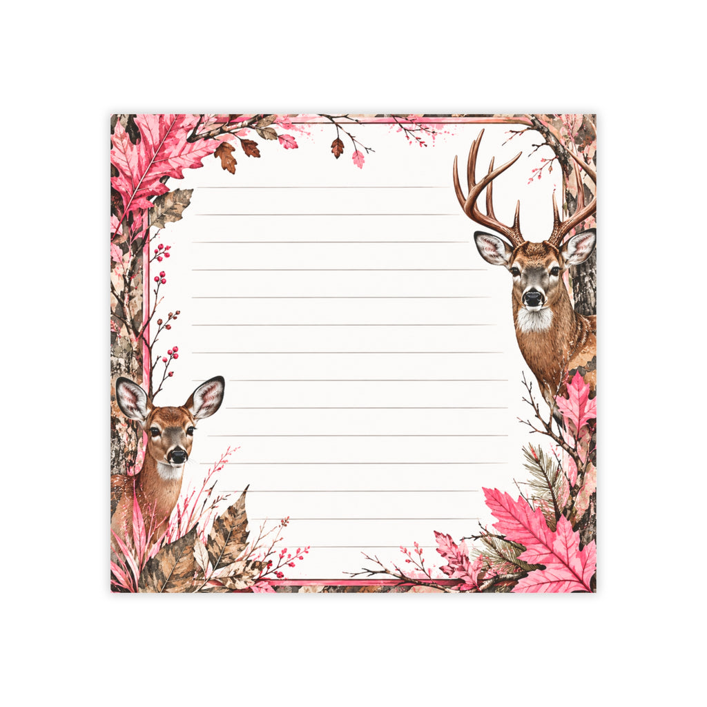 Ladies Hunting Theme Post-it® Note Pads | Pink Camo Sticky Notes For Outdoorswomen