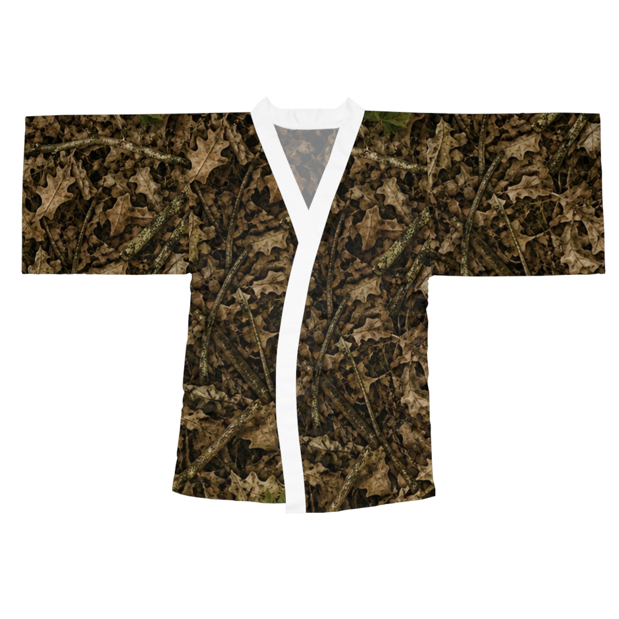 Long Sleeve Camo Kimono Robe | Cozy Camouflage Hunting Themed Women's Robe