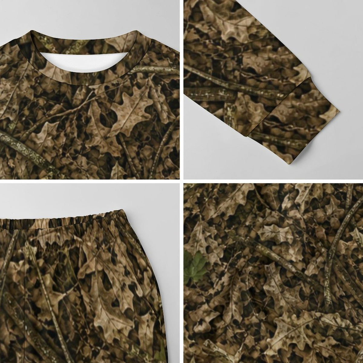 Children's Long Sleeve Camouflage Pajama Set | Kids Soft & Cozy Silk Camo Sleepwear for Boys and Girls