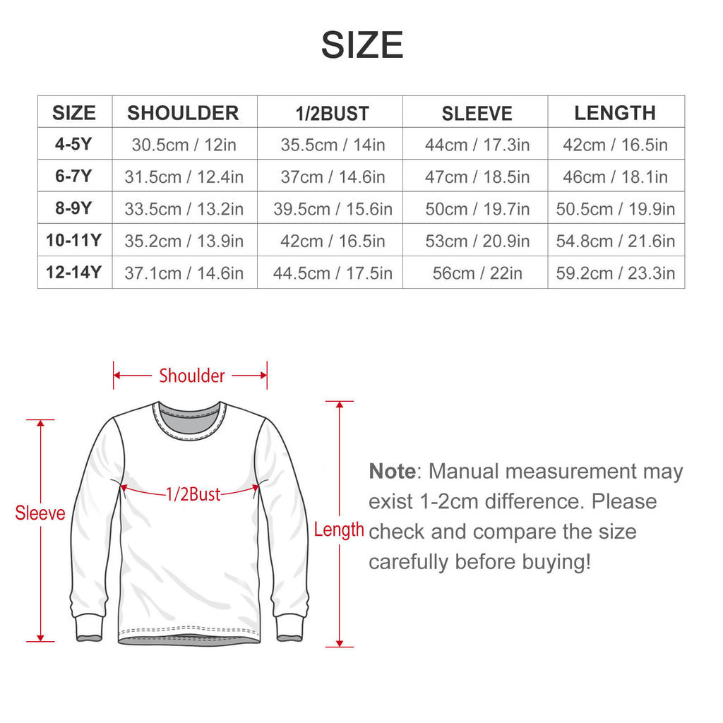 180gsm Children's Crew Neck Pajama Set(All-Over Printing)