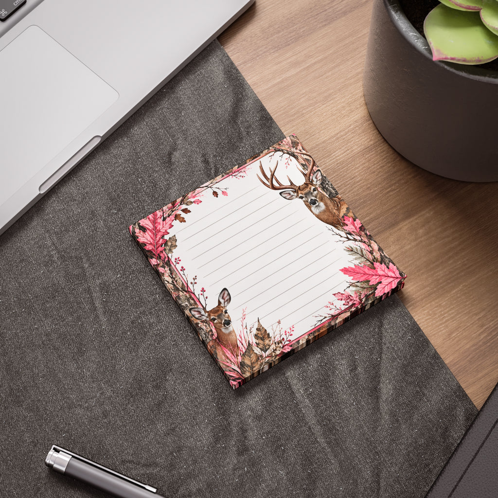 Ladies Hunting Theme Post-it® Note Pads | Pink Camo Sticky Notes For Outdoorswomen