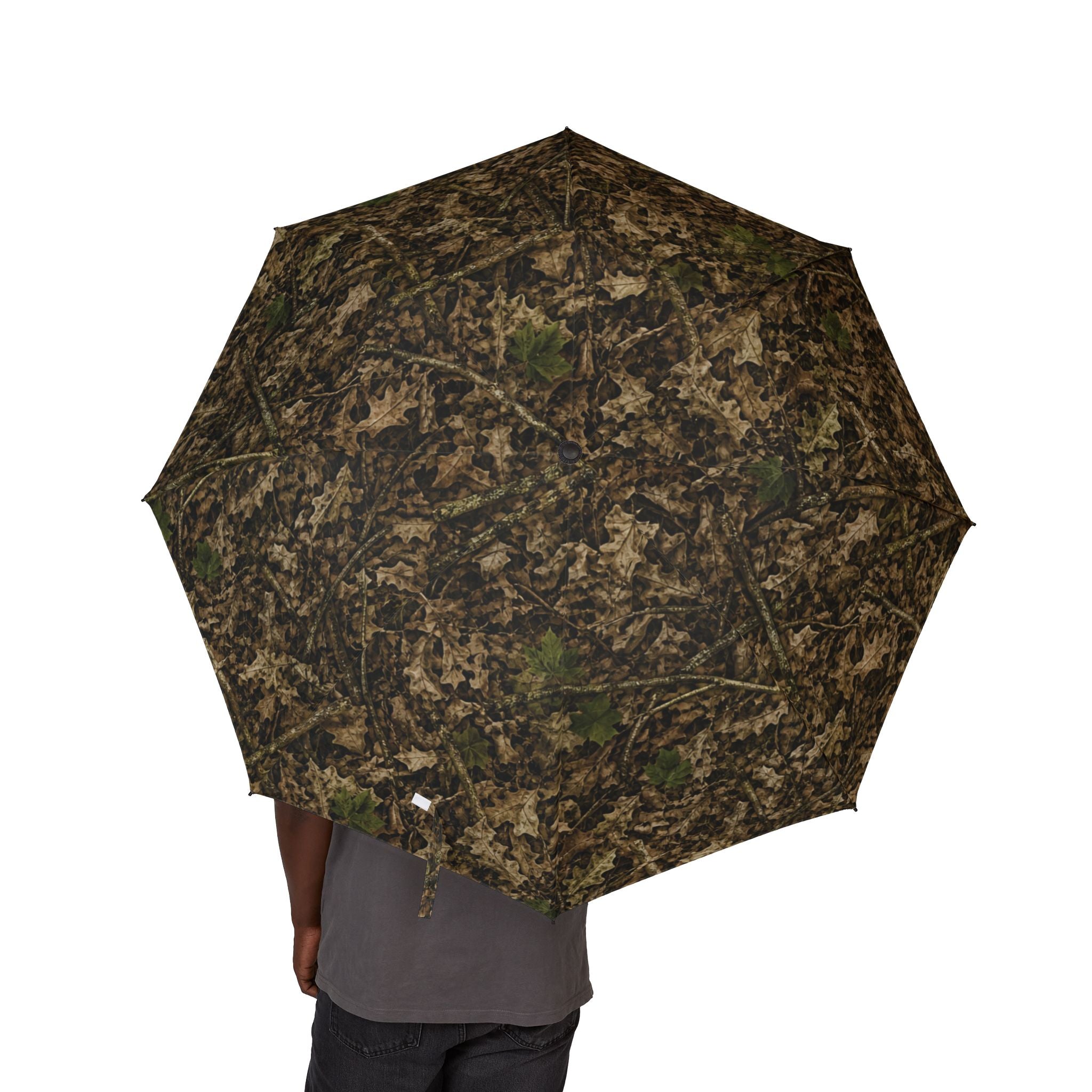 Camouflage Umbrella | Semi-Automatic Foldable Camo Rain and Sun Guard for Outdoor Adventures