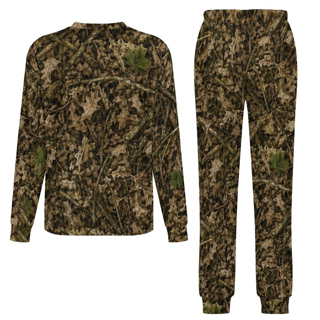 Children's Long Sleeve Camouflage Pajama Set | Kids Soft & Cozy Silk Camo Sleepwear for Boys and Girls