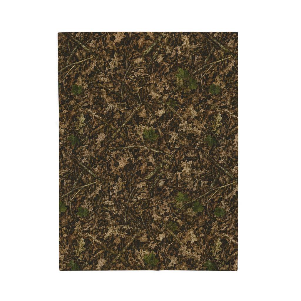 Camouflage Velveteen Plush Blanket | Woodland Camo Soft Blanket