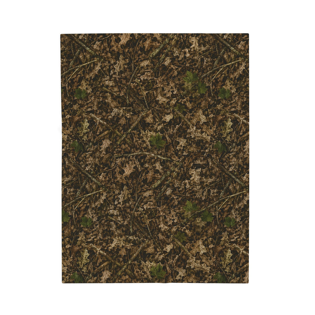 Camouflage Velveteen Plush Blanket | Woodland Camo Soft Blanket