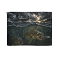 Walleye Fishing Soft Polyester Throw Blanket | Gift for Outdoor Loving Fisherman for Hunting, Camping, and Fishing Trips