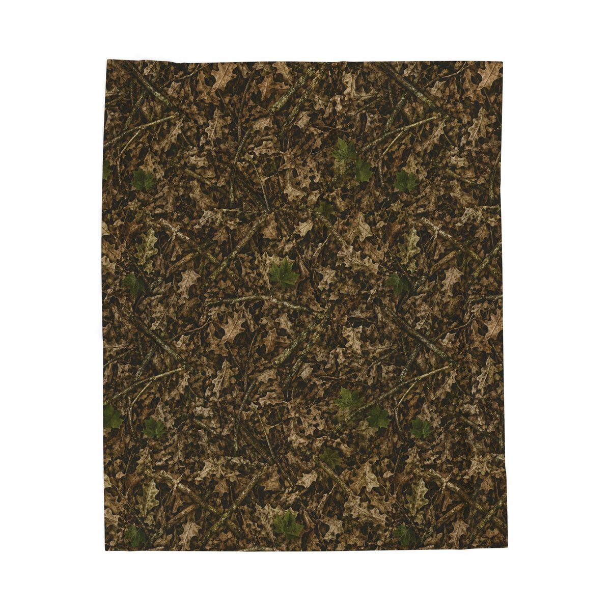 Camouflage Velveteen Plush Blanket | Woodland Camo Soft Blanket