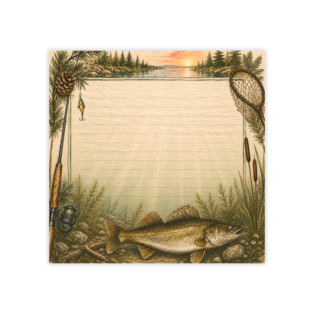 Walleye Fishing Sticky Notes | Outdoorsmen and Outdoorswomen Post-it® Note Pads Gift