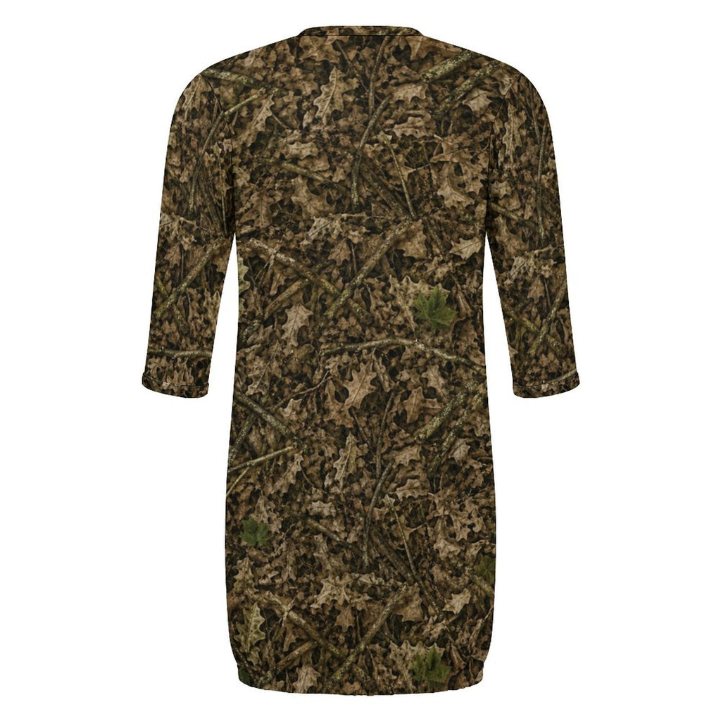 Camouflage Baby Sleeper Gown | Camo Faux Cotton Infant Nightgown Outfit
