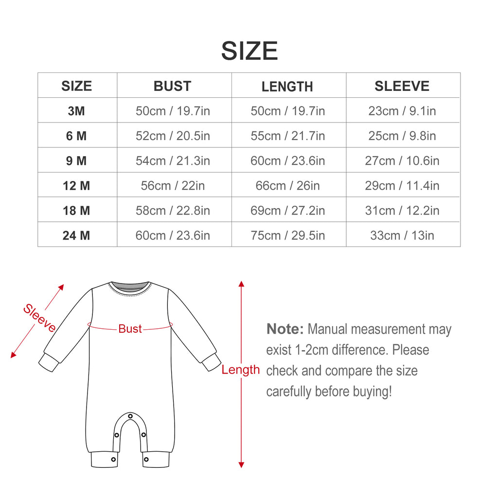 200gsm Long Baby Romper(10 Sites) (All-Over Printing)
