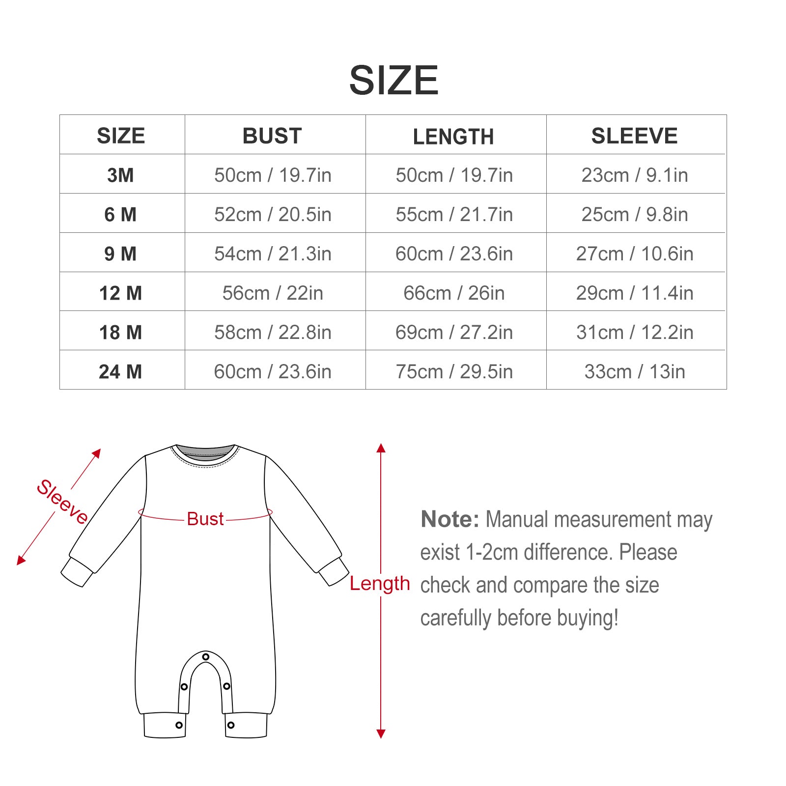 200gsm Long Baby Romper(10 Sites) (All-Over Printing)