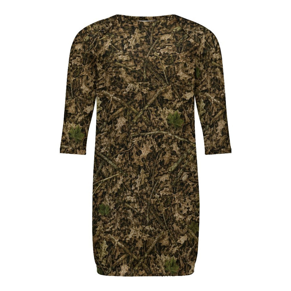 Camouflage Baby Sleeper Gown | Camo Faux Cotton Infant Nightgown Outfit