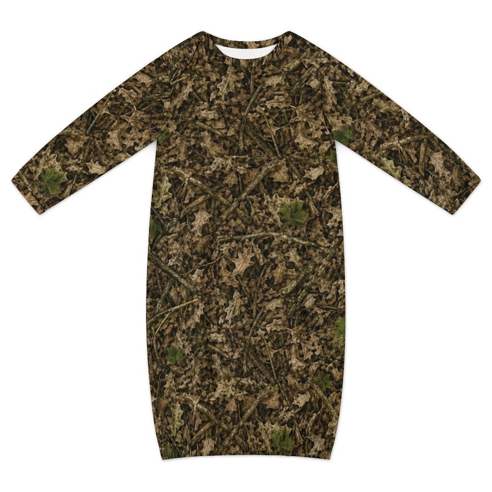 Camouflage Baby Sleeper Gown | Camo Faux Cotton Infant Nightgown Outfit