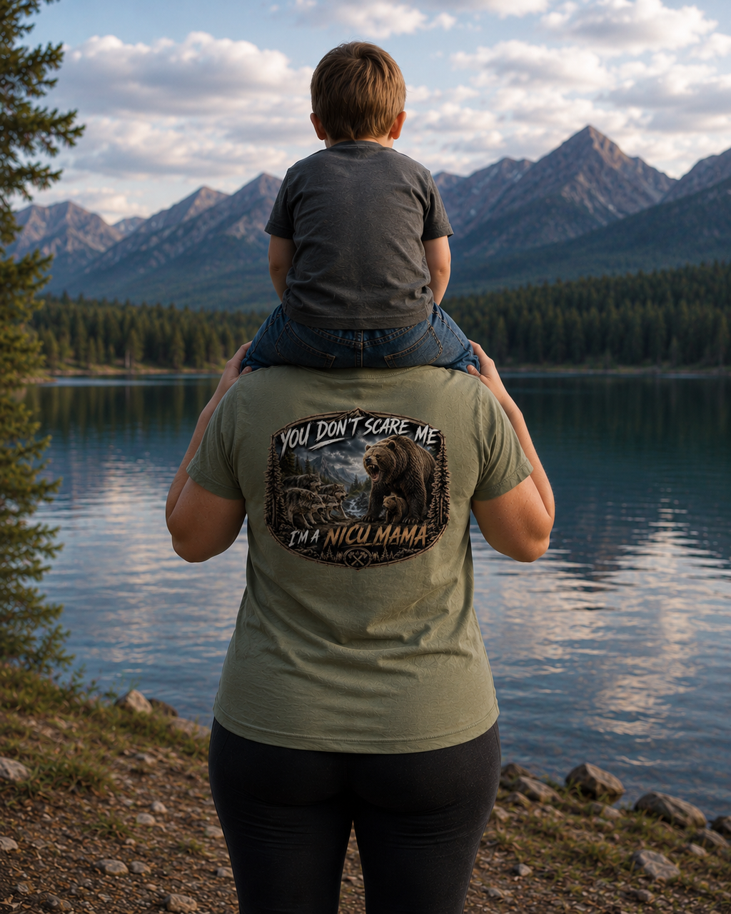 NICU Mama T-Shirt | Outdoorsy Mother Funny Women's Tee | You Don't Scare Me, I'm a NICU Mama