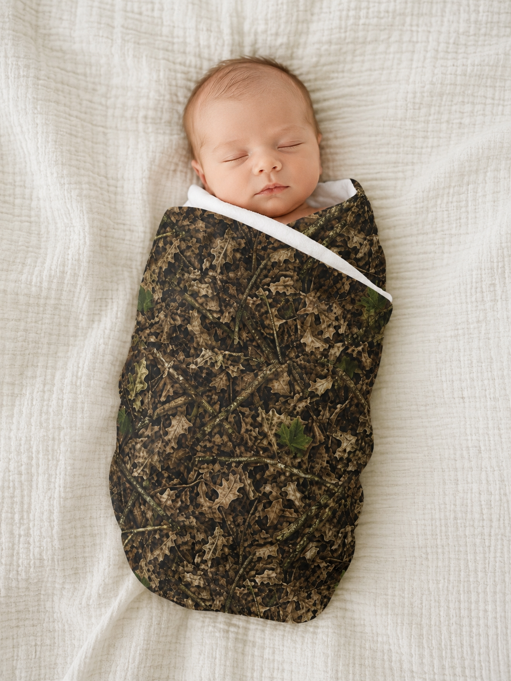 Camouflage Soft, Thin Fleece Baby Blanket | Camo Hunting Nursery Decor for Outdoorsy Families | Cozy Newborn, Infant & Toddler Throw