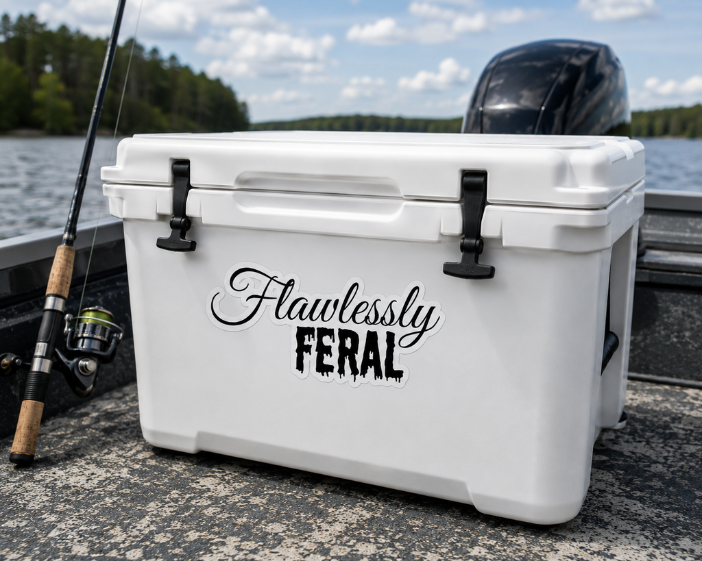 Flawlessly Feral Sticker | Outdoorswoman Decor