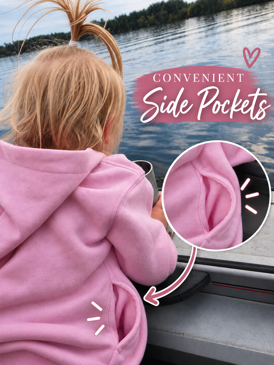 Toddler Girl Fishing Hoodie | Fleece Pullover Hooded Sweatshirt with Pockets for Outdoorsy Daughter Who is Wild Like Mama