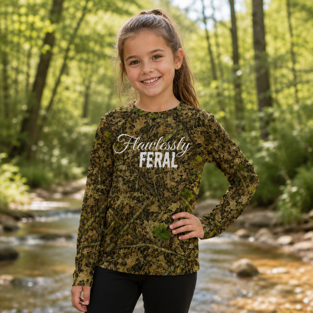 Youth Camo Rash Guard | Kids Hunting Long Sleeve Shirt
