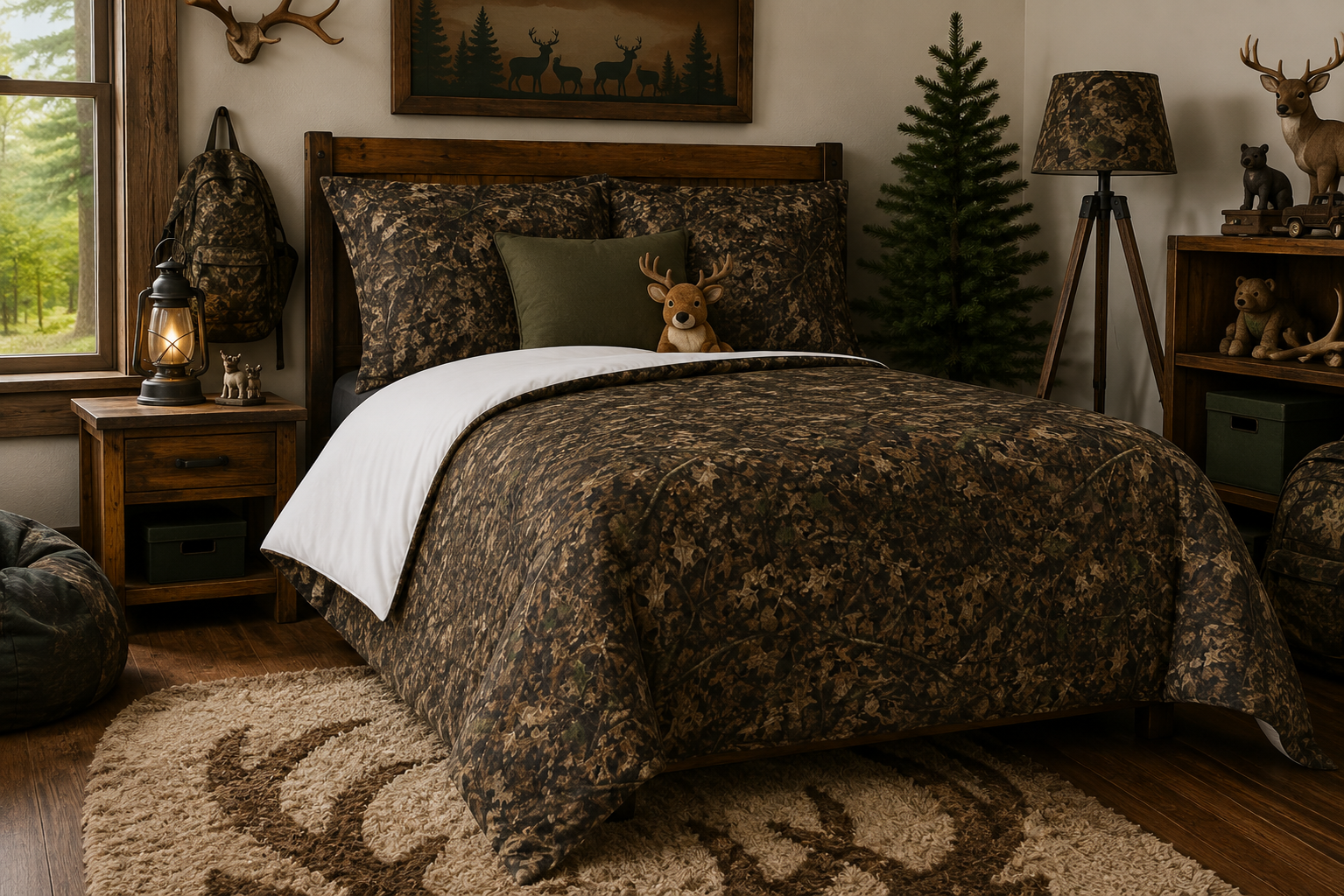 Camouflage Comforter | Rustic Cabin Decor Premium Camo Bedding for Men, Women, and Children Obsessed with Hunting and All Things Outdoors