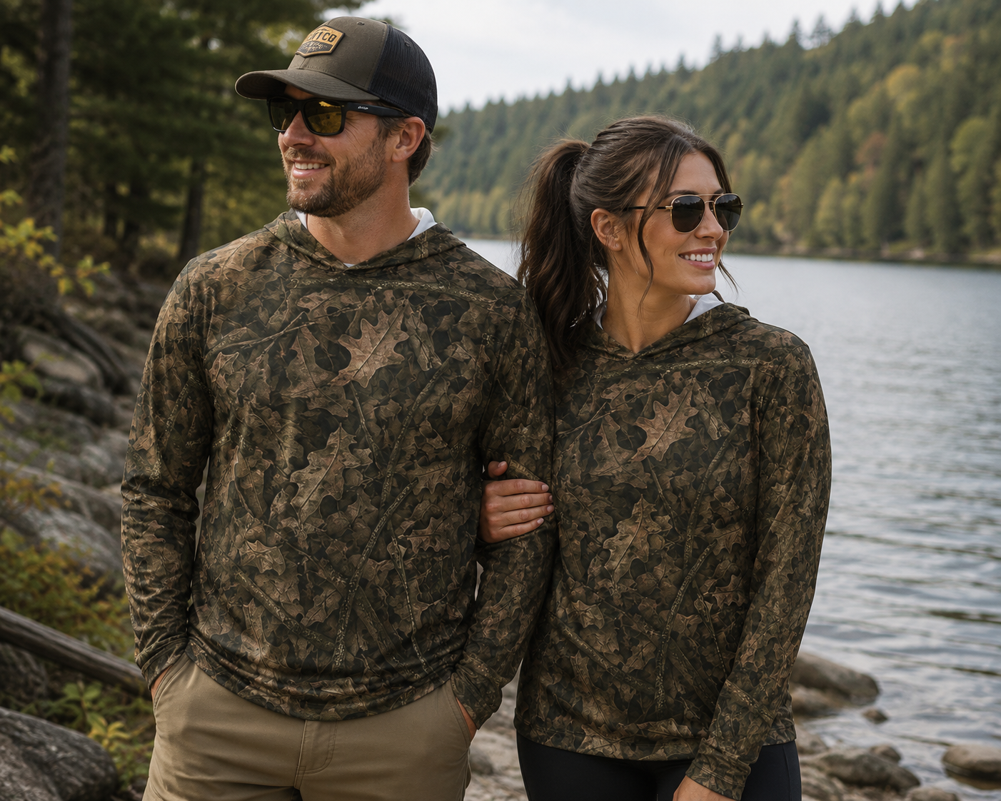 Unisex Camo Light Hoodie | Men and Women's Camouflage Long Sleeve Hunting Shirt