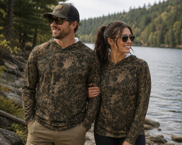 Men and Women's Lightweight Camouflage Hoodie | Thin, Breathable Camo Hooded Sweatshirt for Outdoor Activities Like Hunting and Fishing