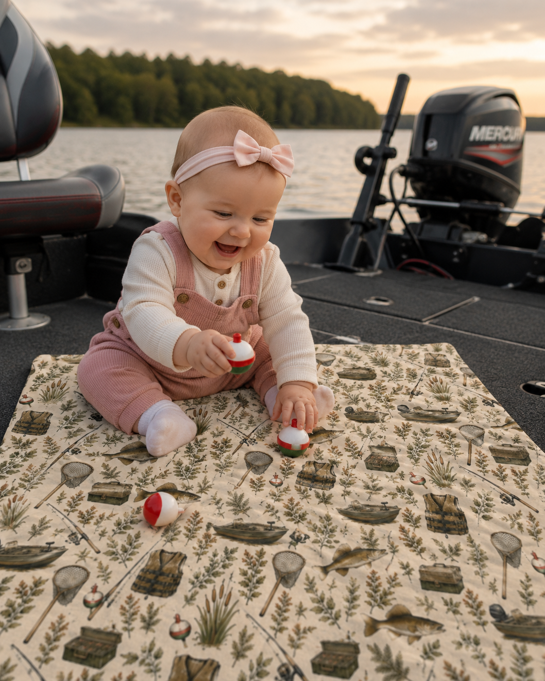 Walleye Fishing Soft Fleece Baby Blanket | Infant Fisherman Nursery Decor for Outdoor Families
