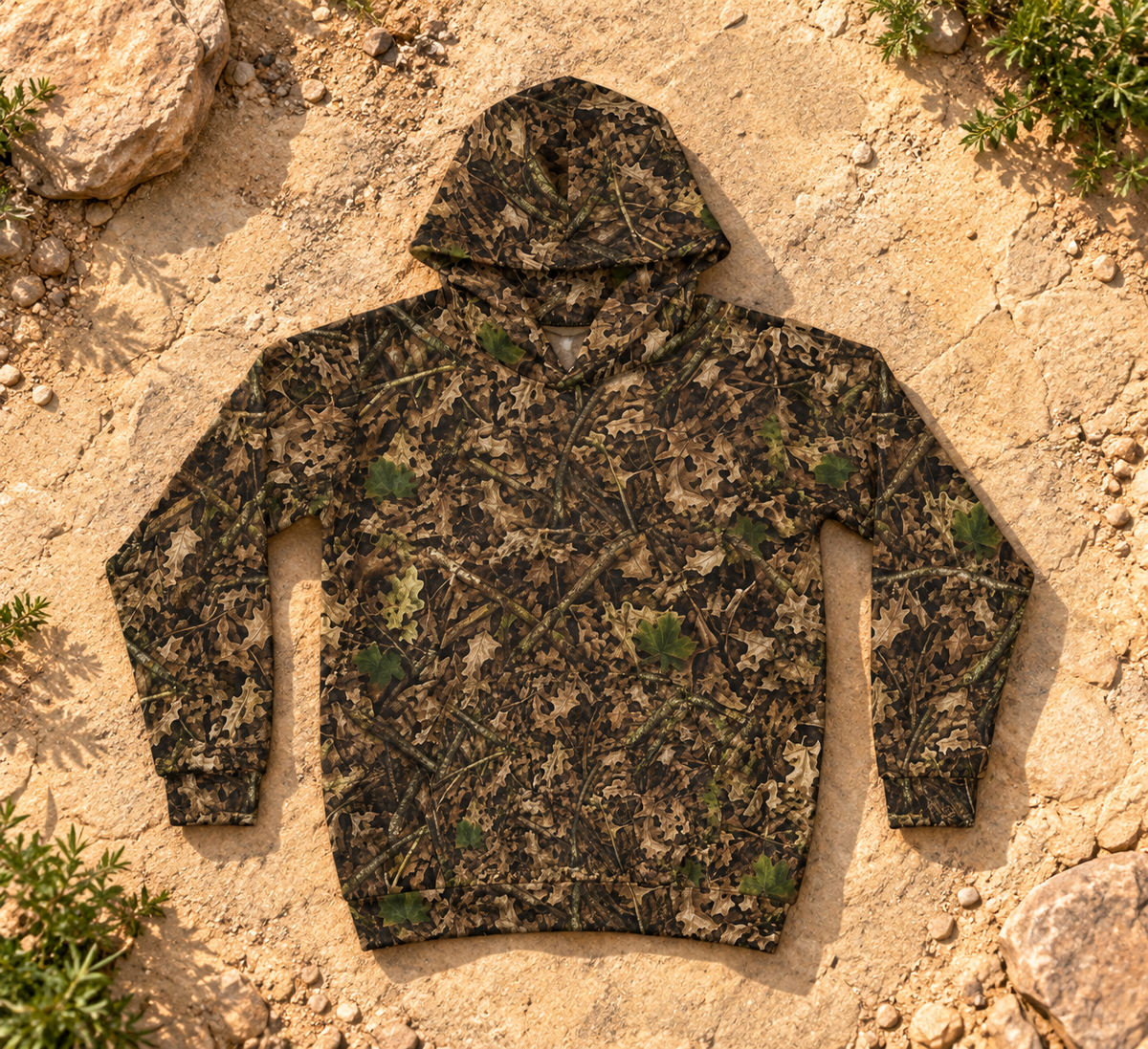 Kids Woodland Camo Hoodie | Hunting Sweatshirt with Front Pocket for Toddlers, Boys & Girls Who Love the Outdoors