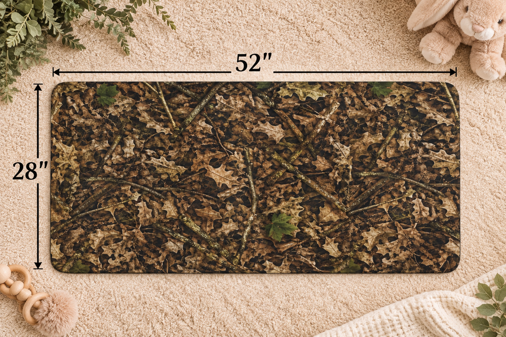 Baby Camo Fitted Crib Sheet | Woodland Camouflage Hunting Theme Nursery Decor for Outdoorsy Infants and Families