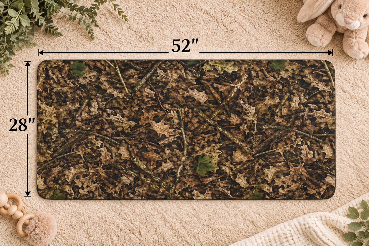 Baby Camo Fitted Crib Sheet | Woodland Camouflage Hunting Theme Nursery Decor for Outdoorsy Infants and Families