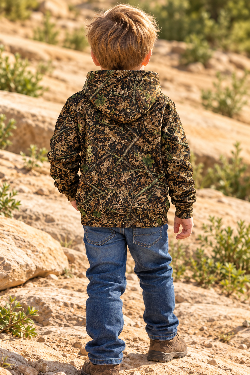 Kids Woodland Camo Hoodie | Hunting Sweatshirt with Front Pocket for Toddlers, Boys & Girls Who Love the Outdoors