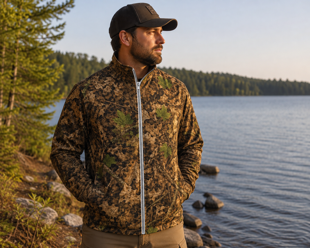 Men's and Women's Camouflage Zip-Up Track Jacket | Lightweight Athletic Camo Jacket for Hiking, Fishing, Hunting & Everyday Wear